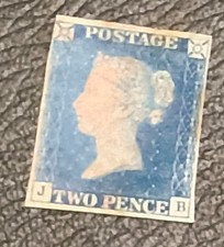 2 Penny Blue Stamp GB