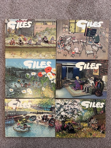 Vintage giles cartoon - cartoon, books