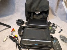 Bush 7” Dual Screen Twin Mobile DVD Portable Car Player Fully Working With Wires