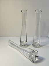 Handmade glass bud vases - glass, set
