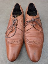 Mens Brogue Shoes Soft Leather • Tan HUDSON • Lace Up Formal Shoes UK6.5 EU 40 