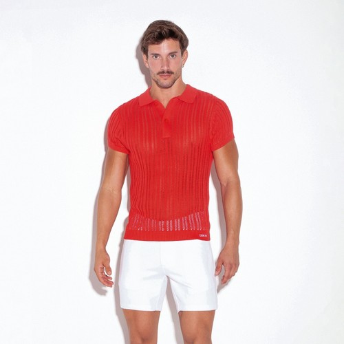 Men code knitted stripe - code,
