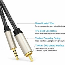 Digital Coaxial Audio Video Cable Stereo SPDIF To-3.5mm Jack Male For HDTV