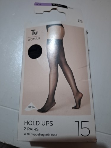 Women hold ups black size - tu,