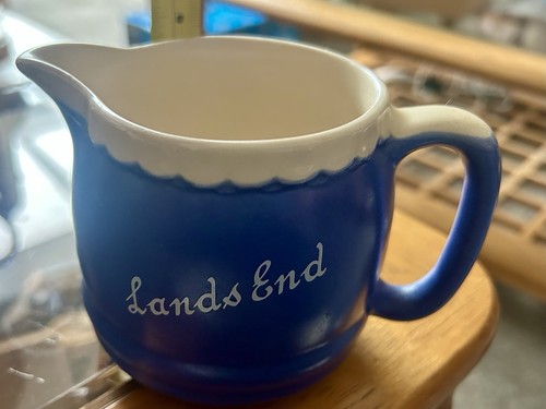 Blue devon ware - large, milk