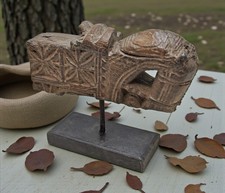 Antique Wooden Horse Head Bust