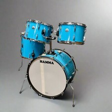 Pre-Owned Hamma Rosetti-EMI Vintage 1976 Drum Kit - Blue Wrap - 22" , 13" , 14"
