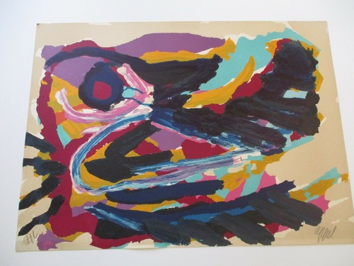 Karel appel lithograph - karel, h.c
