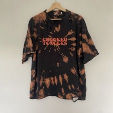 ? Crooked Tongues Tie Die Washed Black T-Shirt - Men’s Size Small /S