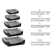 Dog Bed Cat Beds Soft Washable Fleece Puppy Cushion Warm Pet Basket Large Dog