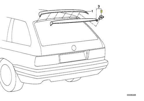 Bmw e30 touring rear spoiler - e30,