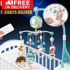Baby Musical Crib Bed Bell Cot