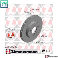 2x BRAKE DISC 600.3246.20 FOR