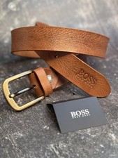 Hugo BOSS Tan Leather Jeans