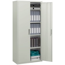 HOMCOM Lockable Metal Cabinet