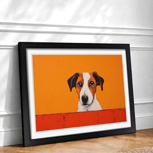 Jack russell minimalism - minimalism, framed