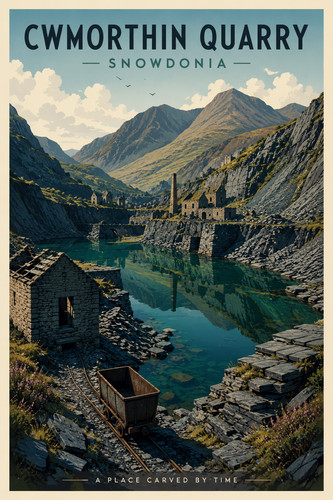 Cwmorthin quarry snowdonia - quarry,