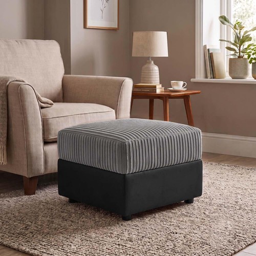 Luxor cord footstool pouffe - cord,