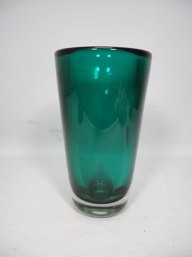 Mcm green glass - green, vase