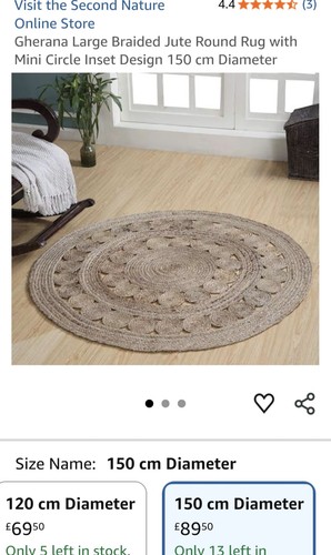 Gherana round rug - round, jute