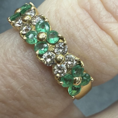 18ct gold emerald and - 18ct,