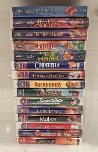 Disney vhs tapes - 15, 5-black