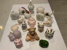 Collection Of 18 Ceramic Pomanders. Various Sizes And Designed Mostly Animals.