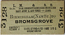 L.M. & S.R. - Navy Army & Air Force. BIRMINGHAM (NEW STREET) to BROMSGROVE