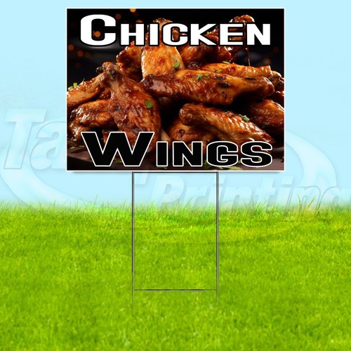 Chicken wings 18x24 - yard, sign