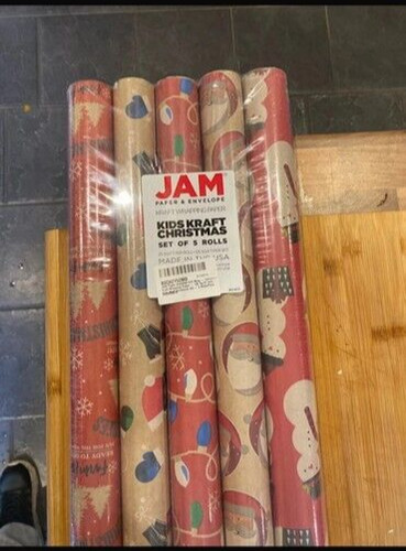 Jam christmas kraft wrapping - kraft,