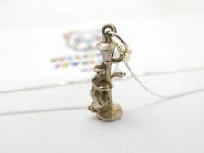 Sterling Silver Singin' In The Rain Swinging on Lamp Post Pendant Necklace Vinta