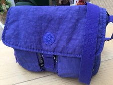 Kipling New Rita Purple Medium Flap Over Crossbody Shoulder Bag Inc Monkey