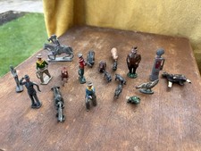An Assortment of Vintage Lead Toy Figures From Cowboys+indian, Farm Animals Ect.