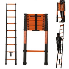 2.6-4.3M Heavy Duty Multi-Purpose Metal Telescopic Ladder No-slip Extendable