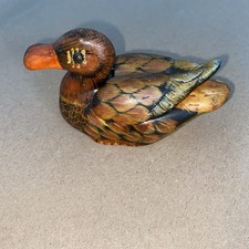 Hand Painted Pottery Duck