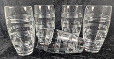 Hi Ball Glasses Jasper Conran Stuart Crystal 'Barware' Hand Cut Etched Mark