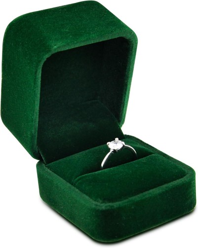 Velvet ring box engagement - velvet,