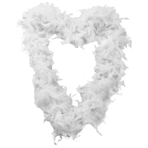 White feather boa fancy dress - white,