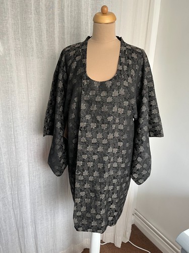 Vintage japanese haori grey - japanese,