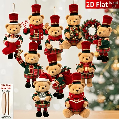 Wooden bear christmas - wooden,