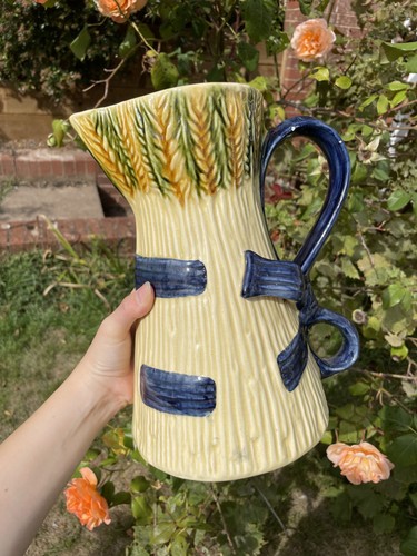 Ceramic wheat jug large vase - wheat,