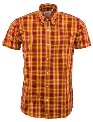 Relco mens burgundy mustard - mens, &