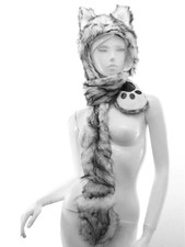 Long Faux Fur Ears Animal Hat