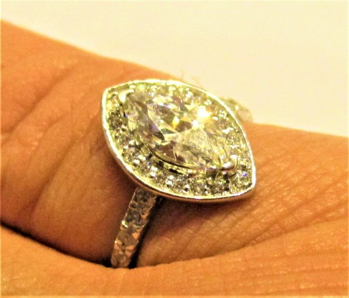 Sterling silver marquise - silver,