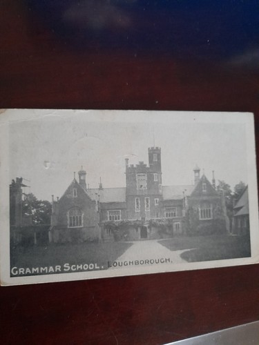 Old postcard grammar school - postcard,