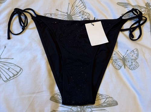 Zara black bikini bottoms - zara, size