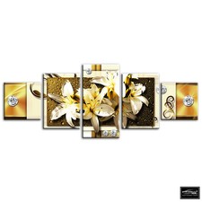 Modern Gold Floral Abstract