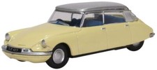 Oxford Diecast 76CDS006 OO Gauge Citroen DS19 Jonquil Yellow And Silver