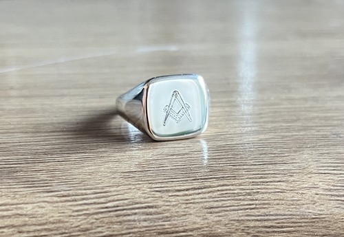 Masonic freemasons signet ring - signet,