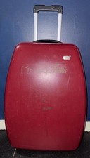 Marks & Spencer Red Hardshell Suitcase 2 Wheels BROKEN Telescopic 66 x 46 x 25cm